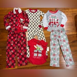 Holiday Red and Gray Kids Pajama Set- size 6/6x